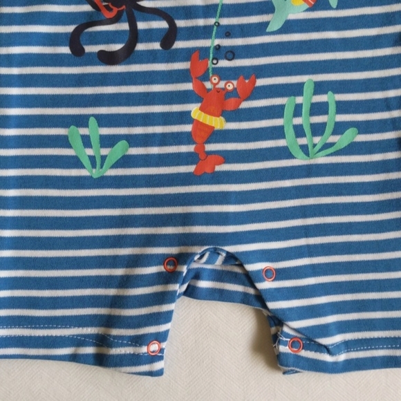 NEW lily & jack nautical striped raglan sleeve romper playsuit 3-6 months baby - Picture 4 of 8
